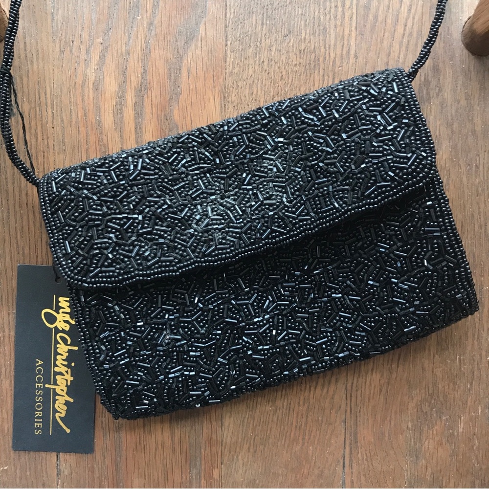 NWT Inge Christopher Beaded Clutch/Crossbody